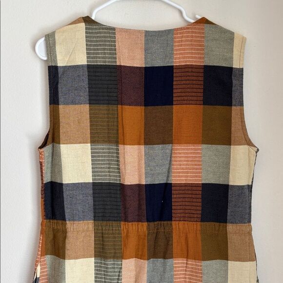 Bridge & Burn Plaid Sleeveless sustainable organic cotton midi Dress Women M EUC - Picture 11 of 14
